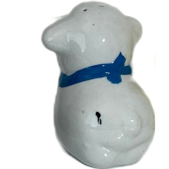 Lot of 2 Ceramic Salt Pepper Shaker Set Lambs and Angel Sitting on Crescent Moon - Picture 10 of 10